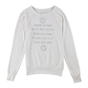 Studio Collection Womens Catch A Star Sweatshirt, White, Juniors, S, DM